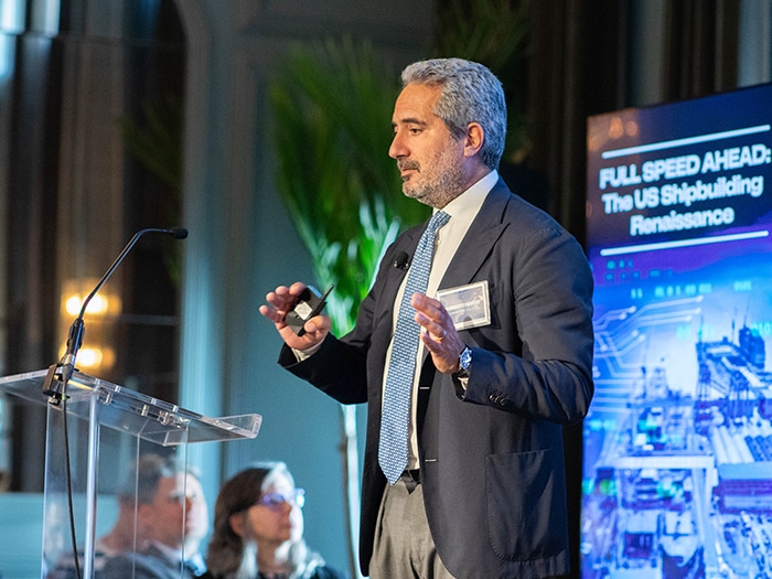 Pierroberto Folgiero, CEO and managing director of Fincantieri: “This is a defining moment for American shipbuilding—and Fincantieri is here to stay.”
