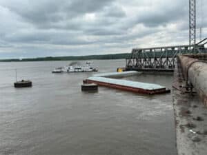 tow after hitting bridge