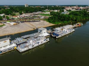 Ingram Marine Group held a special christening ceremony in Paducah, Ky., for the M/V Chuck A.J. Arnold and M/V John D. Roberts—both towboats.