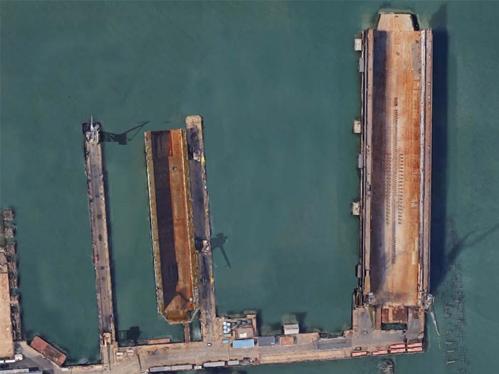 Aerial view of Dry Dock 2 and Eureka Dry Dock