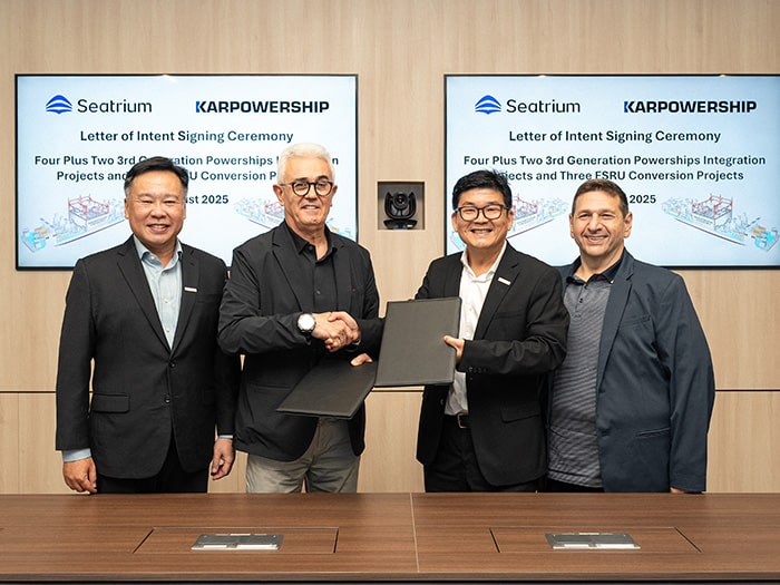Seatrium Limited announced the signing of a LOI with Karpowership, the owner, operator, and builder of the world’s largest powership FSRU fleet.
