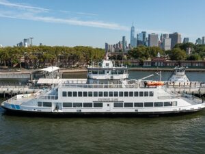 The M/V Harbor Charger. (Photo Credit: Trust for Governors Island)