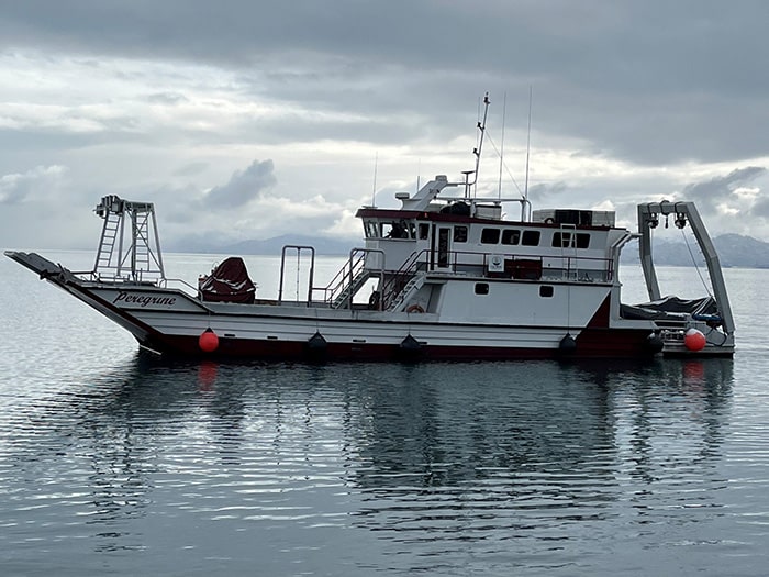 The Peregrine's shallow draft and bow ramp make it ideal for remote coastal landings, barge offloading, and precision station-keeping in tidal areas like Cook Inlet.