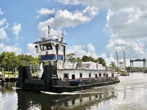 The newly built M/V Gage Golding, a 94-foot retractable, twin-screw towboat delivering 2,800 horsepower, has been completed by Steiner Shipyard.