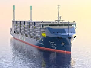 hydrogen powered Samskip vessel with Sperry Integrated Bridge System