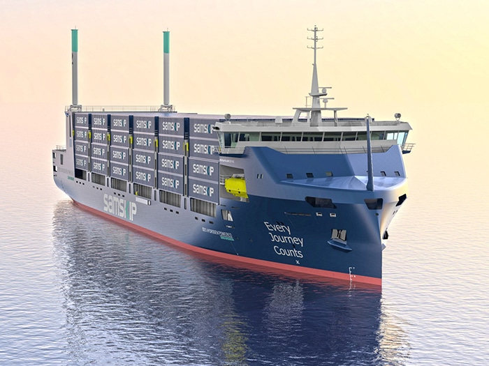 hydrogen powered Samskip vessel with Sperry Integrated Bridge System