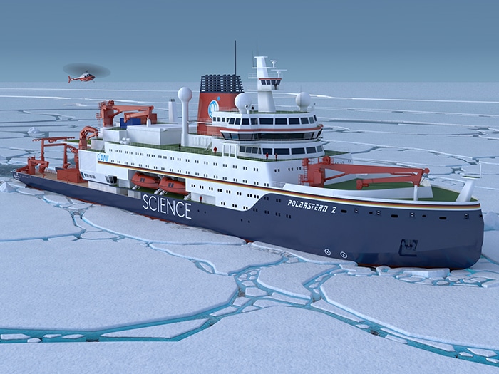 Icebreaker with Steerprop mechanical azimuth propulsors