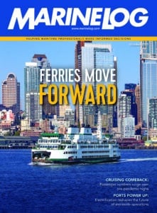October 2025 issue of Marine Log magazine focuses on the ferry and cruise industry.