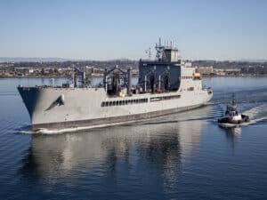 T-AO 209 seen during sea trials departing San Diego. [Photo: GD NASSCO]