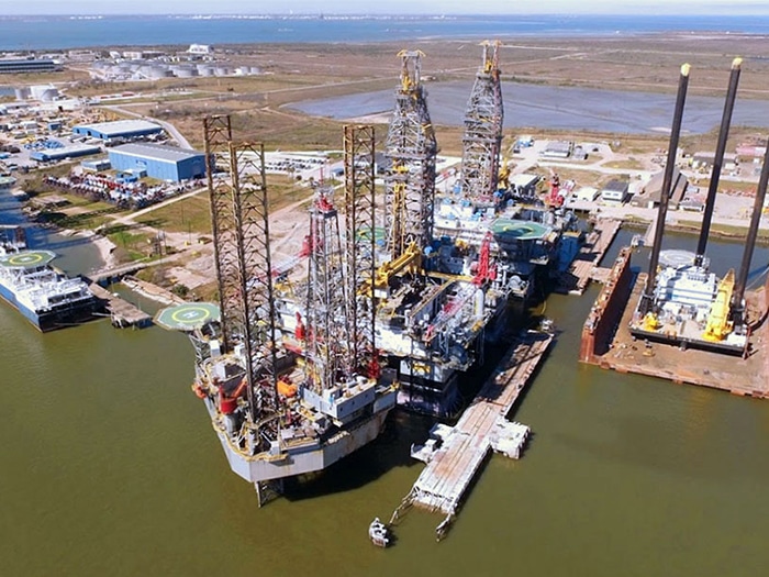 Aerial view of Gulf Copper shipyard