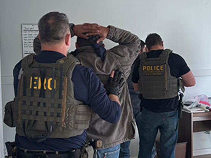 ICE agents in action