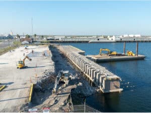 Demolition has begun on Cargo Dock 3 at the Port of Brownsville