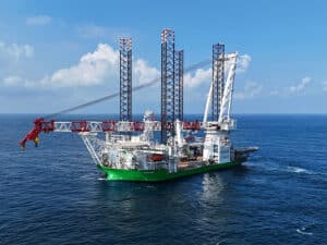 DP2 effectiveness was demonstrated in sea trials ofDEME wind turbine installation vessel (WTIV) Norse Wind. [Image: ABB/DEME]