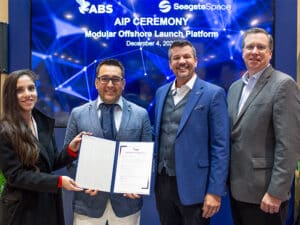 Seagate Space launch platform AIP is first awarded under the newly published ABS Requirements for Offshore Spaceports. [Photo: ABS]