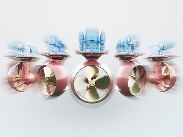 UUC PM (underwater mountable, permanent magnet) azimuth thruster range.