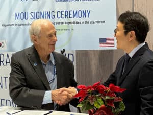 Johnny Conrad, executive chairman, Conrad Shipyard (L):. “This MOU ... positions both organizations to develop advanced LNG bunkering vessels tailored to meet market demand.”