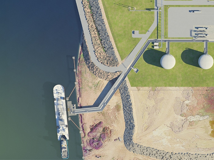 Galveston LNG bunkering hub