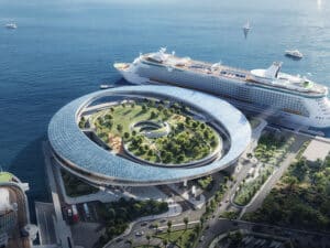 Future Outer Harbor cruise terminal. [Rendering: Port of Los Angeles]