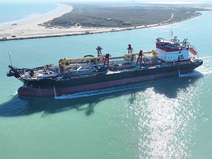 Frederick Paup, the largest Jones-Act compliant self-propelled hopper dredge in U.S. history. [Photo: Seatrium]