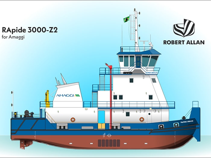The RApide 3000-Z2 pushboats are designed for shallow-draft operation, enabling safe and efficient navigation throughout the Amazon River basin.
