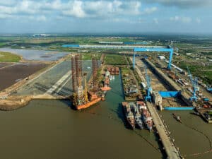 Swan Defence’s upgraded Gujarat shipyard. [Photo: SDHI]