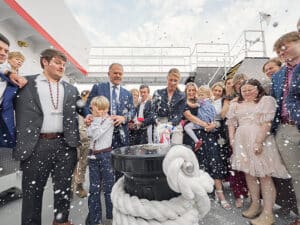 Marquette Transportation Company celebrated the christening of its newest towboat, the M/V John Paul Eckstein.