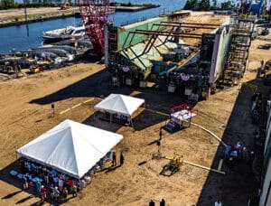 Dredge Donnelly keel laying
