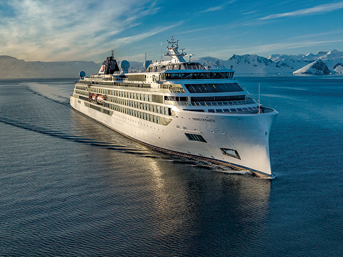 The two expedition vessels, scheduled for delivery in 2030 and 2031, will be sister ships to Viking Octantis (pictured here) and Viking Polaris. [Photo: Viking]