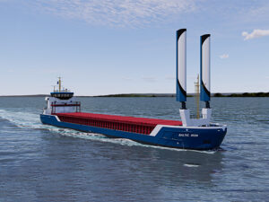 Sibum Combi Freighters will be fitted with Econowind Ventifoils on arrival in Europe. [Image: Damen]