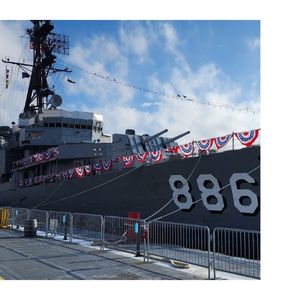 Side view of the USS Orleck in Jacksonville Fla.