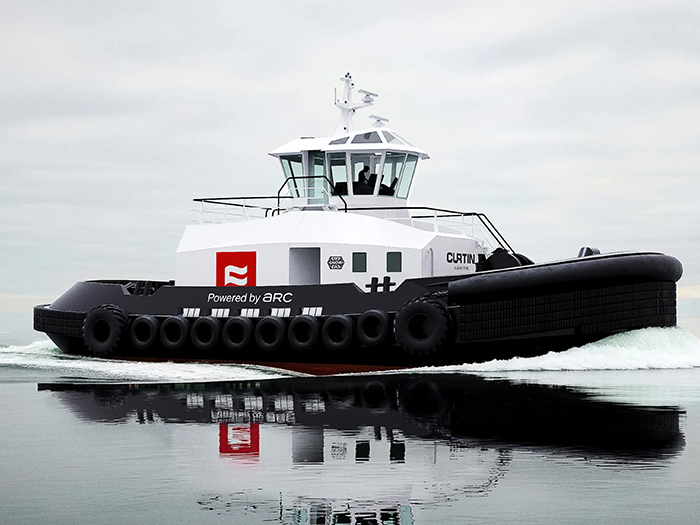 Arc powered tugboat