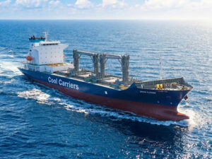 Snow Flower, the first of seven ships in a new series of Snow class reefers. [Photo: Cool Carriers]