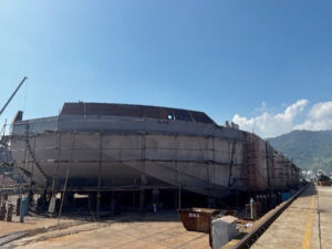 ntergard 6788 newbuilding application at a Chinese shipyard. [Photo: AkzoNobel]