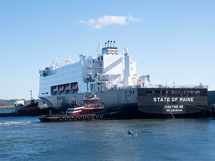 The National Security Multi-Mission Vessel (NSMV) State of Maine was formally delivered to Maine Maritime Academy on March 30.