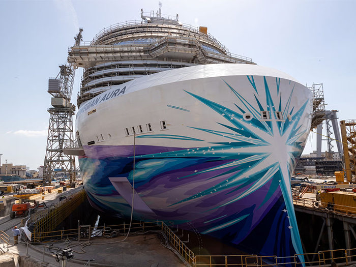 Norwegian Aura launch at Fincantieri Monfalcone