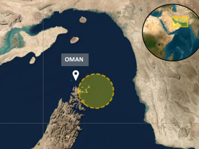 Iranian attack on merchant ship in Strait of Hormuz