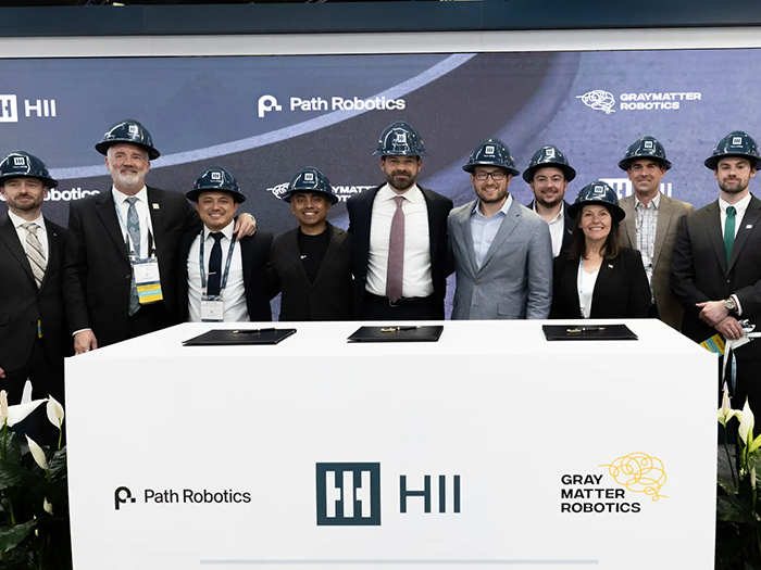 he High-Yield Production Robotics (HYPR) program was announced this week at the U.S. Navy League’s Sea-Air-Space Expo 2026. [Photo: HII] (