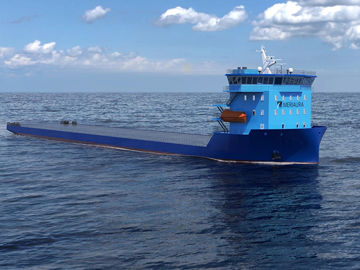 Meriaura open deck cargo ship