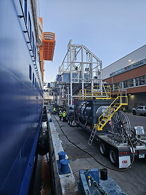 Methanol bunker fuel delivery in South Florida. [Photo: World Fuel]