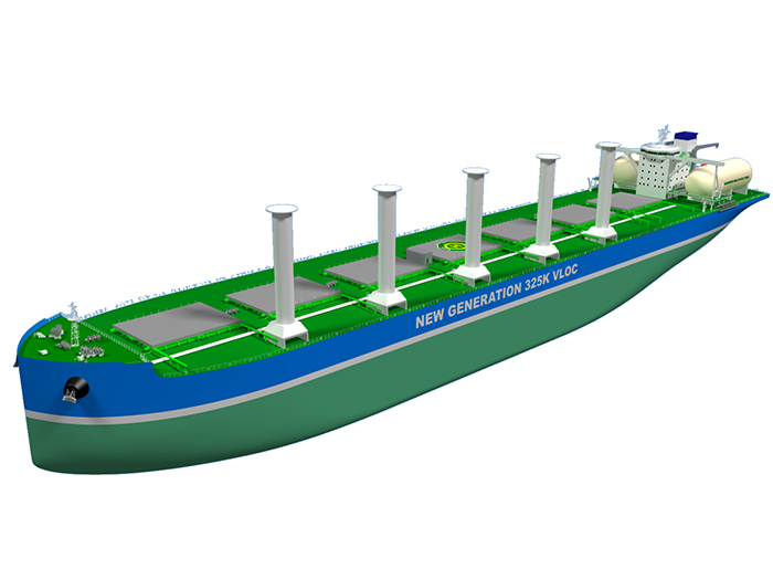 WinGD’s first ethanol-fuelled X-DF-M/E engines have been selected for two Guabalmax ore carriers ordered by Shandong Shipping Corporation and chartered long-term to Vale. [Image: CSDC (China Ship Design & Research Center]