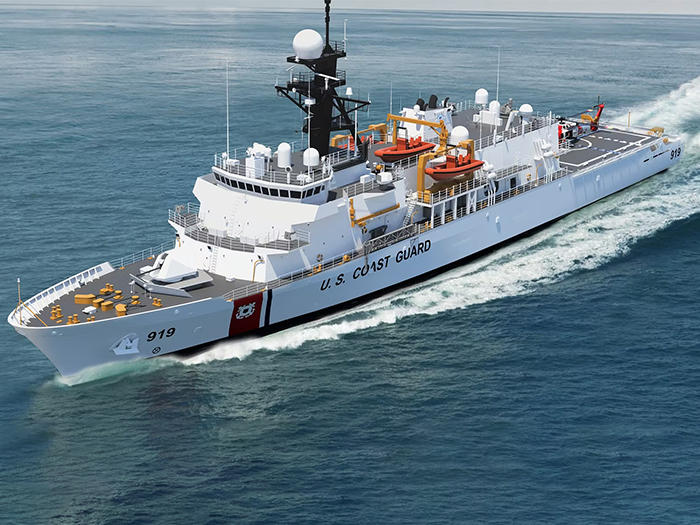 Rendering of Offshore Patrol Cutter (OPC) Heritage Class vessel