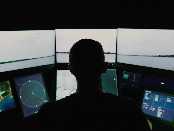 Inside the OctoPod, Fleetzero's tele-operated command and control center.