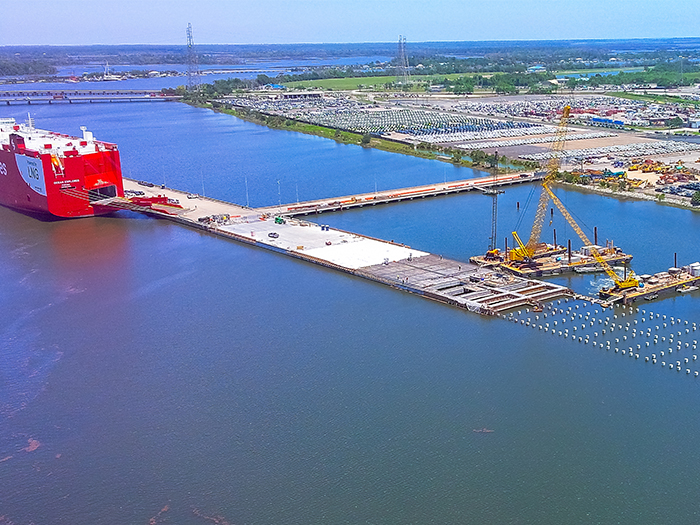 New Berth 21 will be Blount Island’s third dedicated vehicle berth. [Photo: JAXPORT[