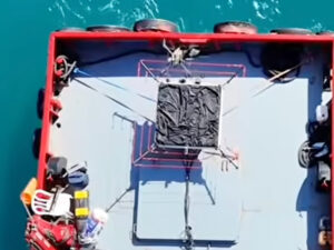 WaiV Robotics says that it is the first company to solve fully autonomous UAV landings at sea. [Screengrab from YouTube video]