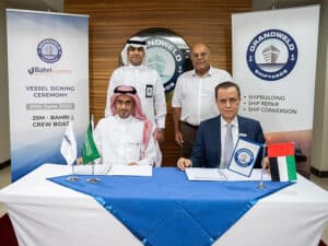 The agreement between Grandweld and Bahri Logistics was formalized during an official signing ceremony held at Grandweld’s office in Dubai Maritime City.